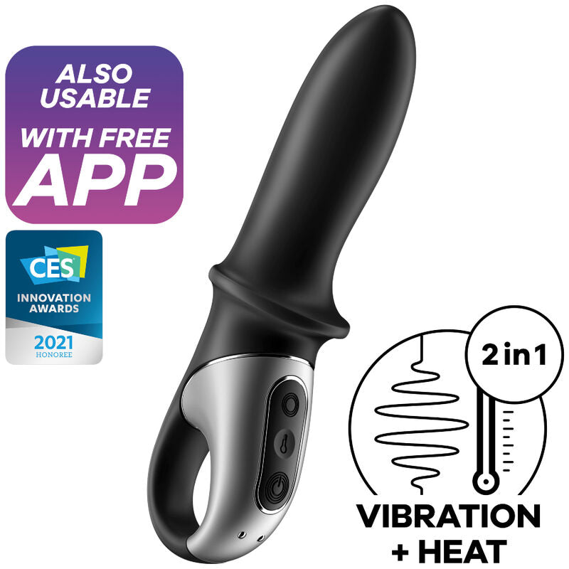 Satisfyer - Stimulateur Anal Chauffant et Connecté Hot Passion - Noir