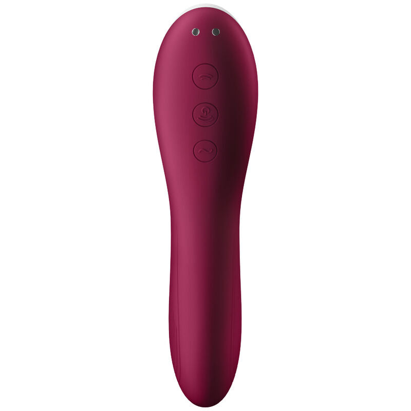 Satisfyer - Vibromasseur et Stimulateur 2 en 1 Dual Crush - Bordeaux
