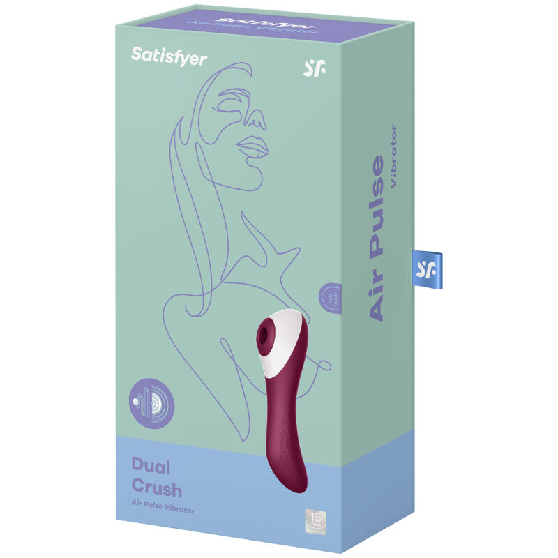 Satisfyer - Vibromasseur et Stimulateur 2 en 1 Dual Crush - Bordeaux