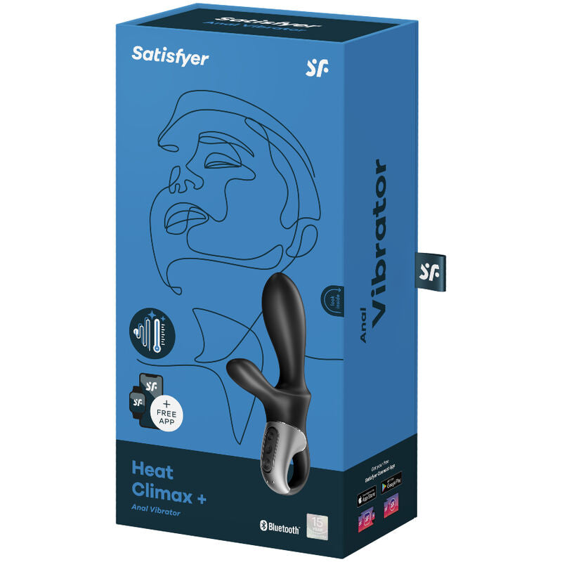 Satisfyer - Stimulateur Coudé Chauffant et Connecté Heat Climax - Noir