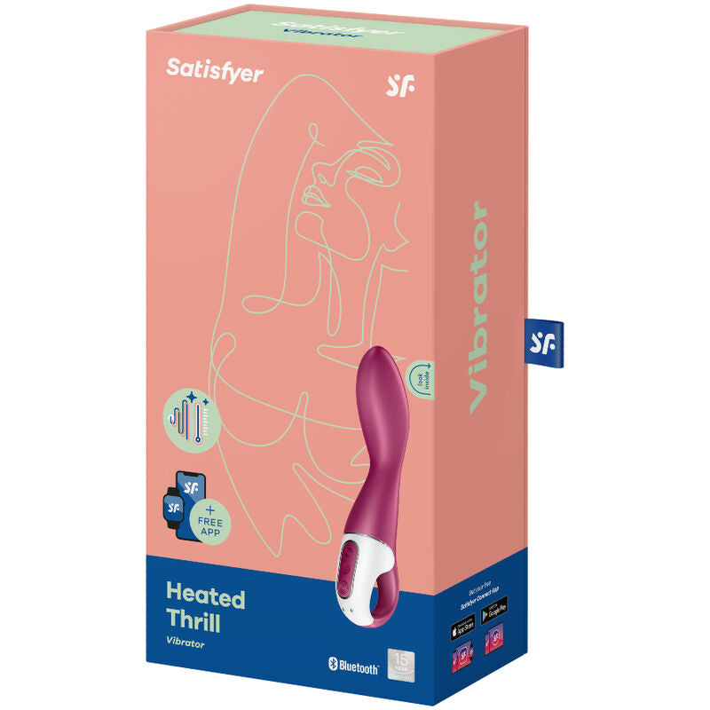Satisfyer - Vibromasseur Point G Chauffant Connecté Heated Thrill - Rose