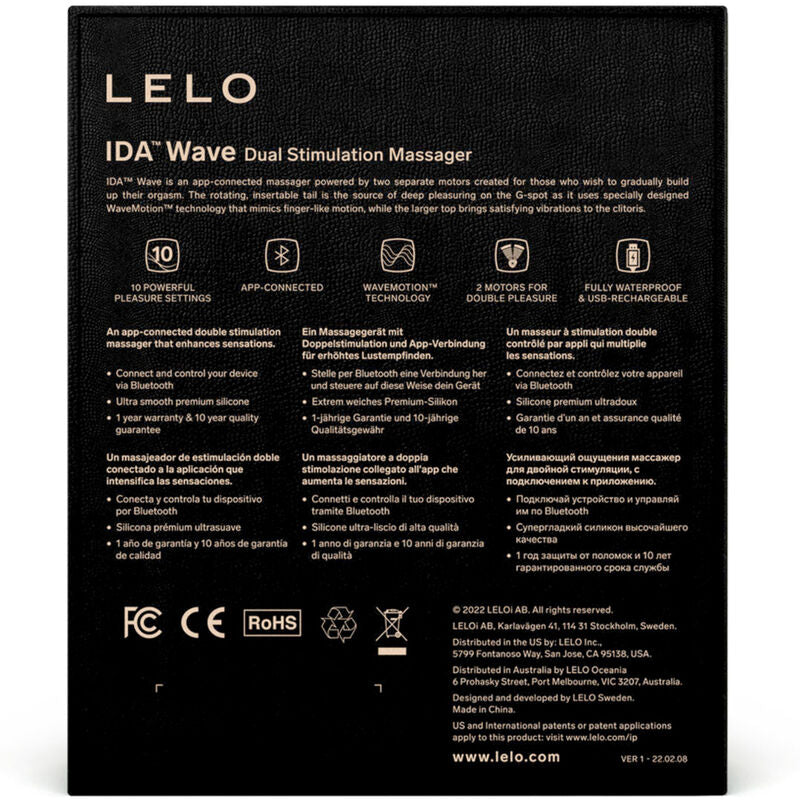 LELO - Vibro Connecté double Stimulation IDA Wave - Corail