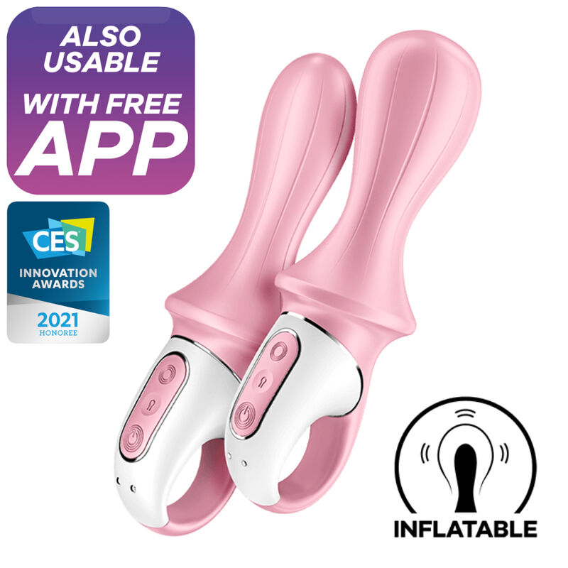 Satisfyer - Vibromasseur Anal Gonflant Air Pump Booty 5+ - Rose