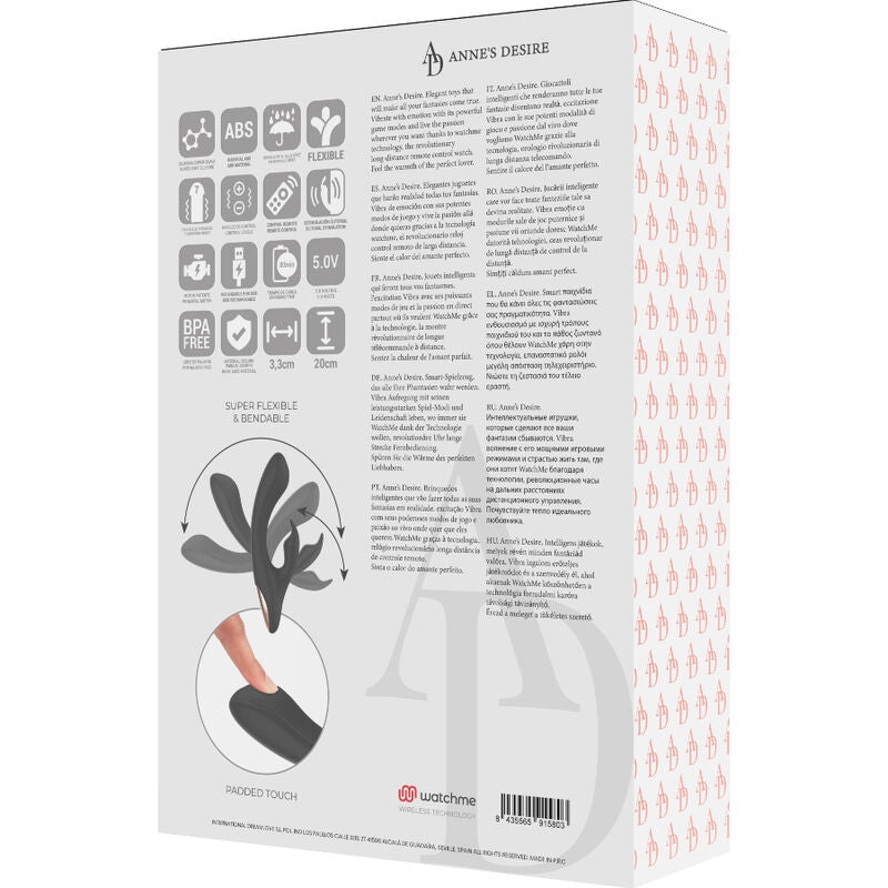 Anne's desire - rabbit technologie de télécommande watchme noir/or