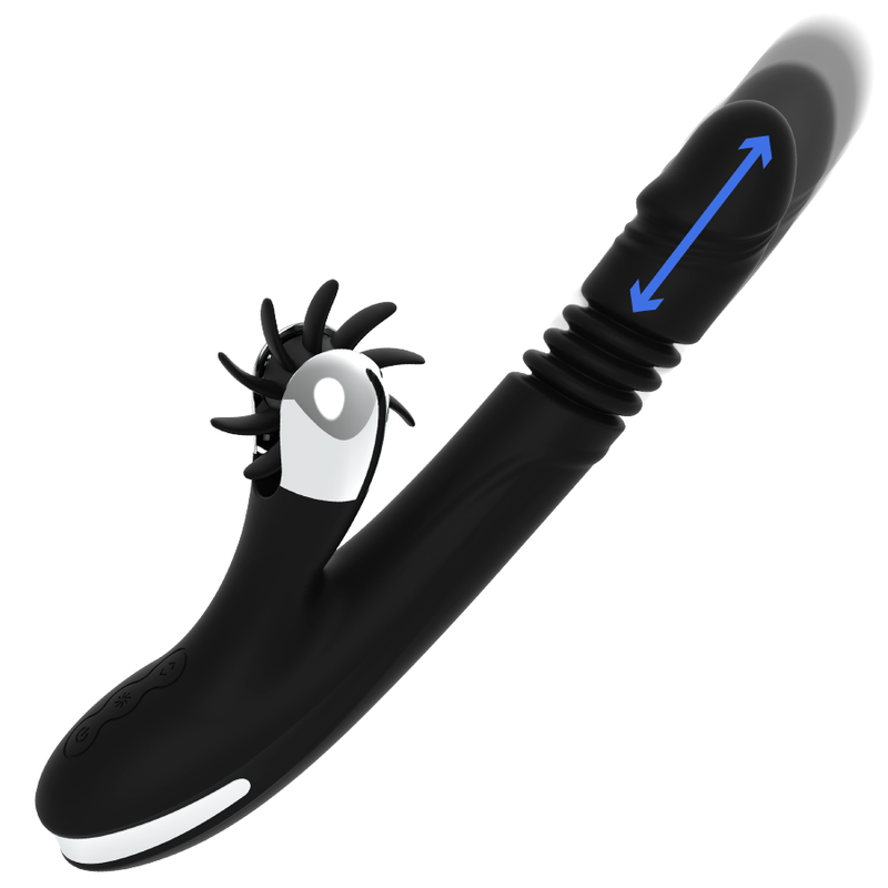 Vibromasseur Rabbit Bunny Reed Up & Down - Black&Silver