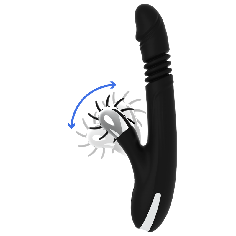Vibromasseur Rabbit Bunny Reed Up & Down - Black&Silver