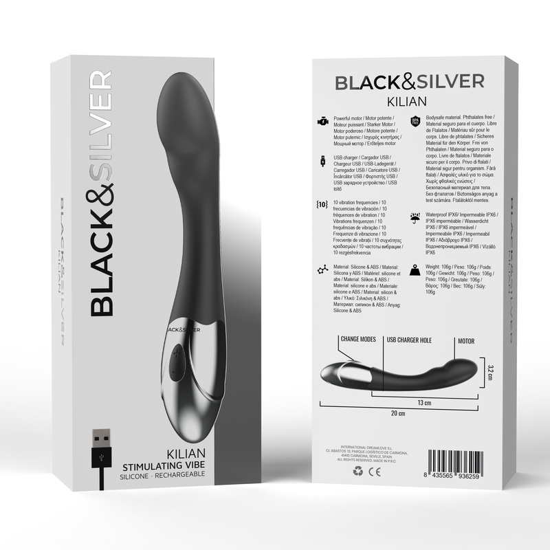 Vibromasseur Kilian Stimulating Vibe - Black&Silver