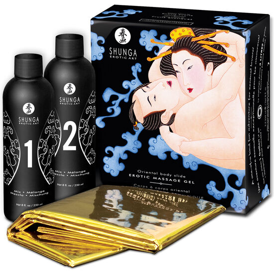 Shunga Gelée et drap de massage érotique Fruits Exotiques