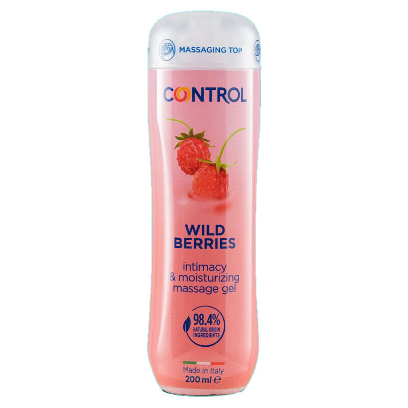 Control – Gel 3 en 1 Massage, Lubrifiant & Hydratant Fruits Rouges Sauvages – 200 ml