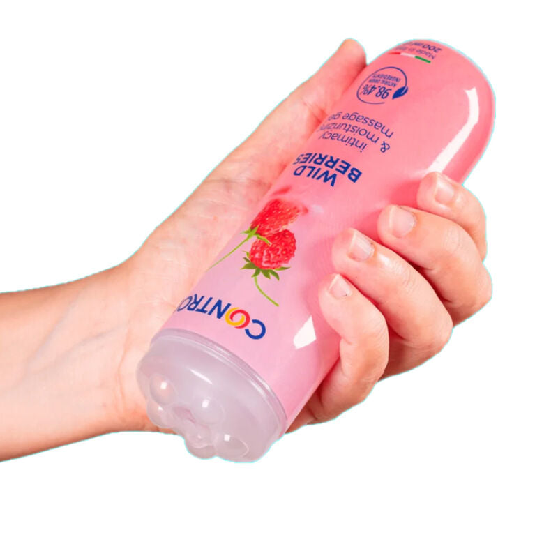 Control – Gel 3 en 1 Massage, Lubrifiant & Hydratant Fruits Rouges Sauvages – 200 ml
