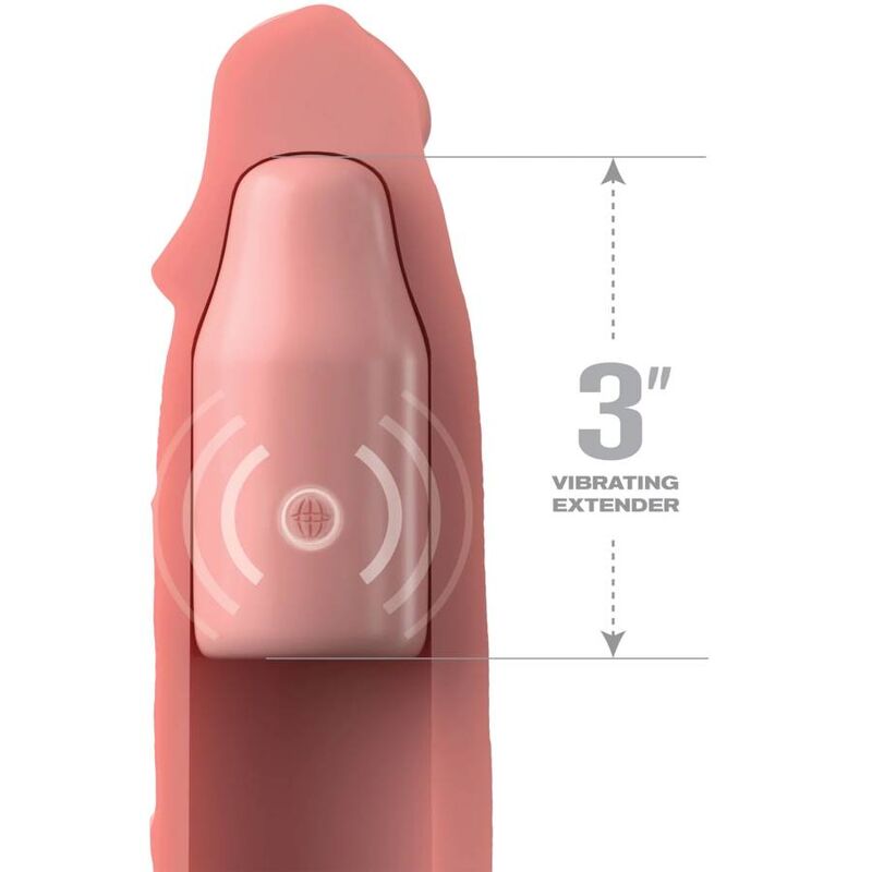 Fantasy X-Tensions - Gaine Pénienne 22,86 cm avec fonction vibrante - Rose