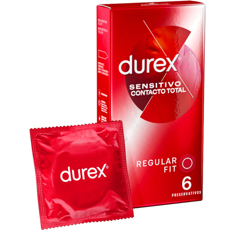 Durex - Préservatifs Ultra Fin Sensitivo Contacto Total - Boîte de 6