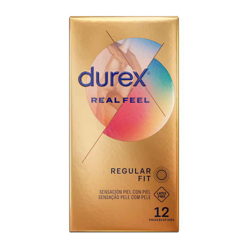 Durex - Préservatifs Peau à Peau Real Feel - Boîte de 12