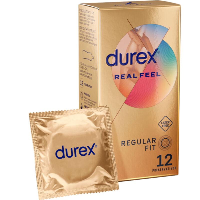 Durex - Préservatifs Peau à Peau Real Feel - Boîte de 12