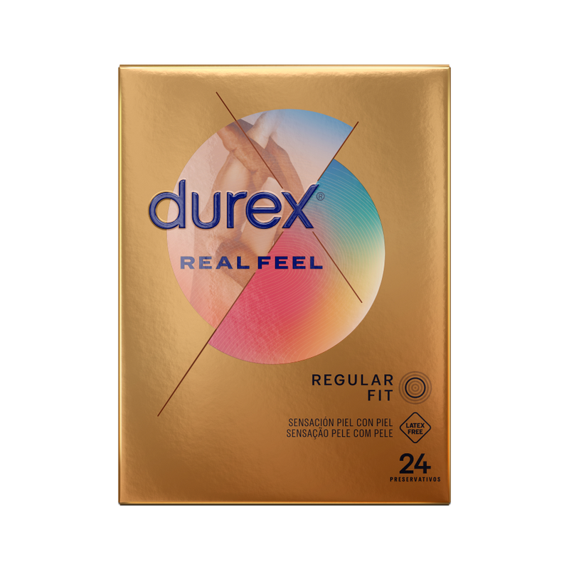 Durex - Préservatifs Peau à Peau Real Feel - Boîte de 24