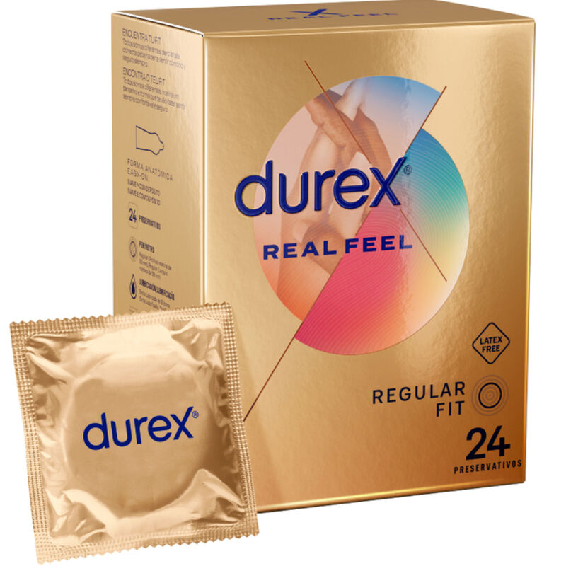Durex - Préservatifs Peau à Peau Real Feel - Boîte de 24