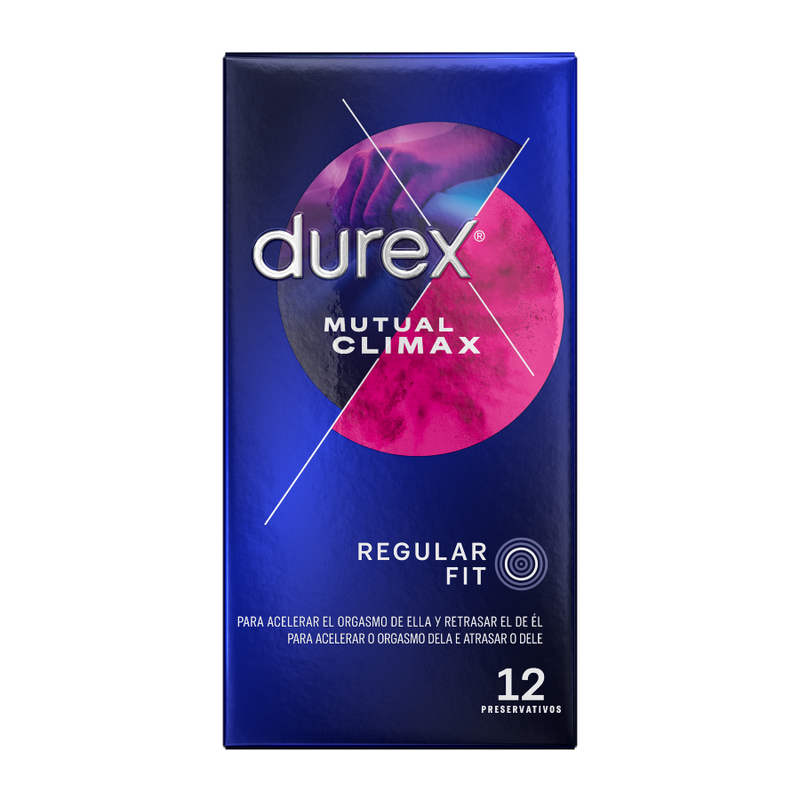 Durex – Préservatifs Texturés & Retardants Mutual Climax – Boîte de 12