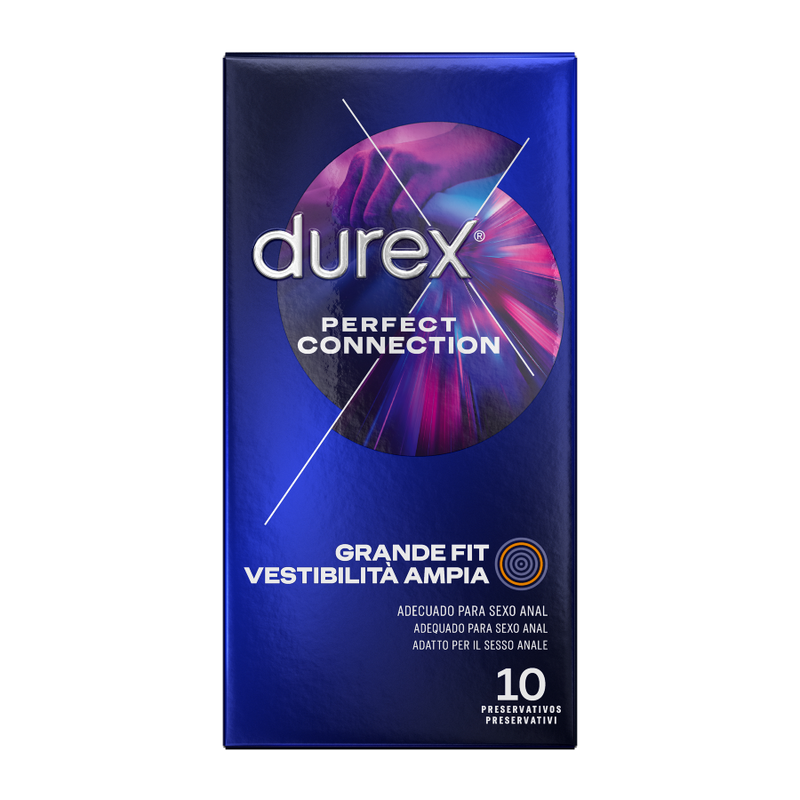 Durex - Préservatifs Extra Lubrifiés Perfect Connection - Boîte de 10