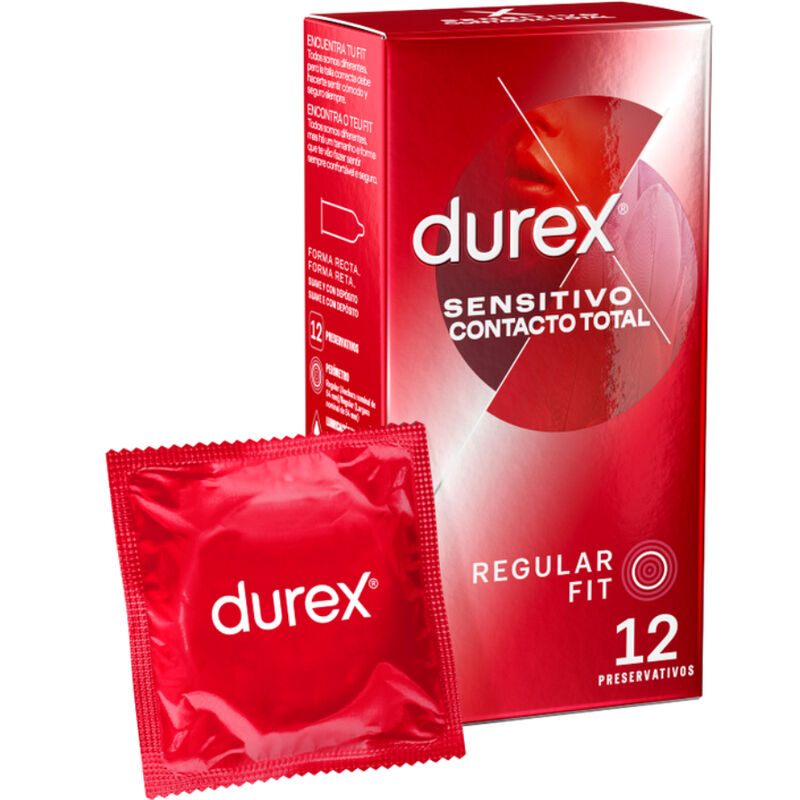 Durex - Préservatifs Ultra Fin Sensitivo Contacto Total - Boîte de 12