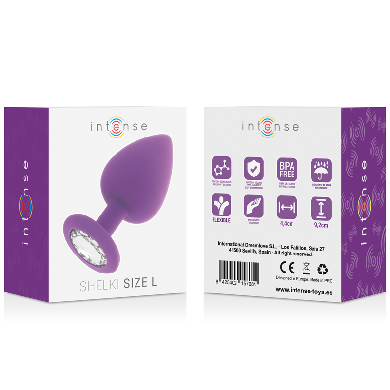Intense - Plug en silicone avec strass - Lilas