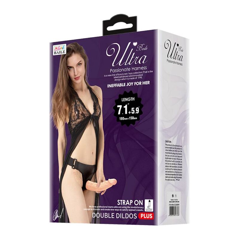 Baile - Gode Ceinture Double Gode 18 cm et 15 cm