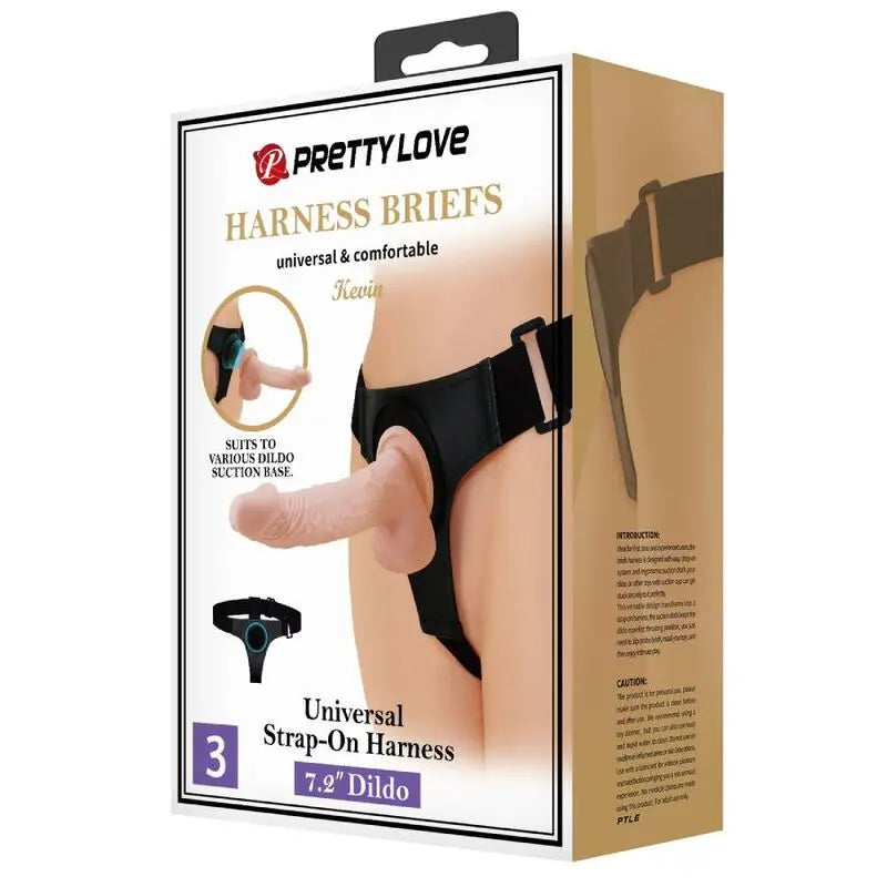 Pretty Love - Gode Ceinture avec Gode Ventouse Naturel / 19 cm
