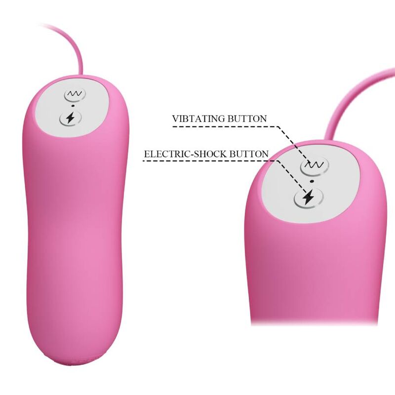 Pretty Love – Pince à tétons vibrante avec stimulation électrostimulante Rose