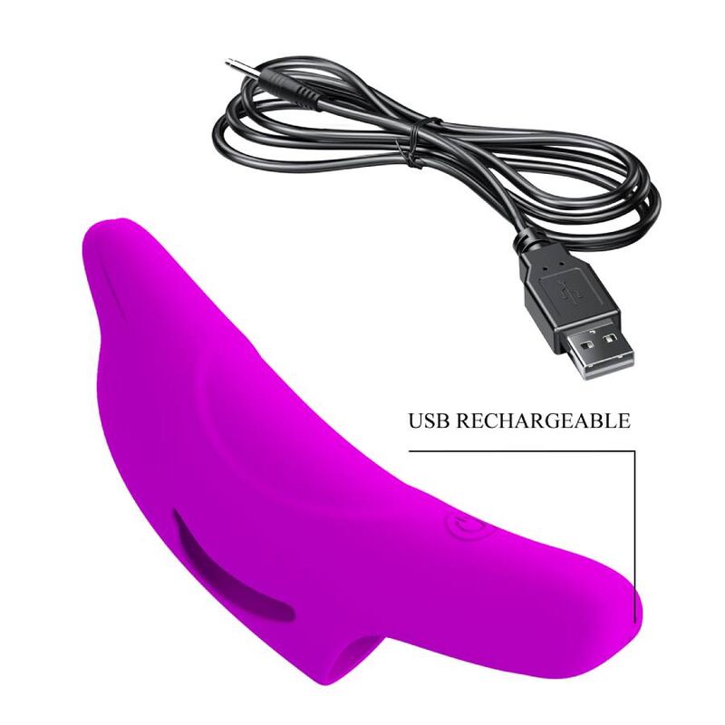 Pretty Love – Doigt Vibrant Rechargeable Delphini – Rose