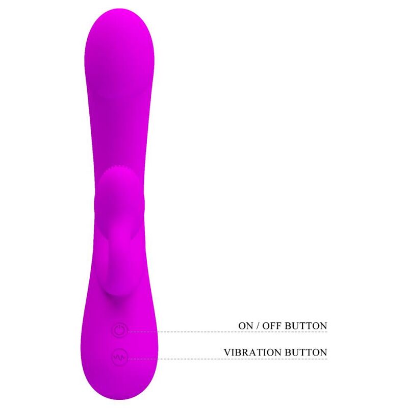 Pretty Love – Vibromasseur Rabbit en Silicone avec Zone Texturée Violet