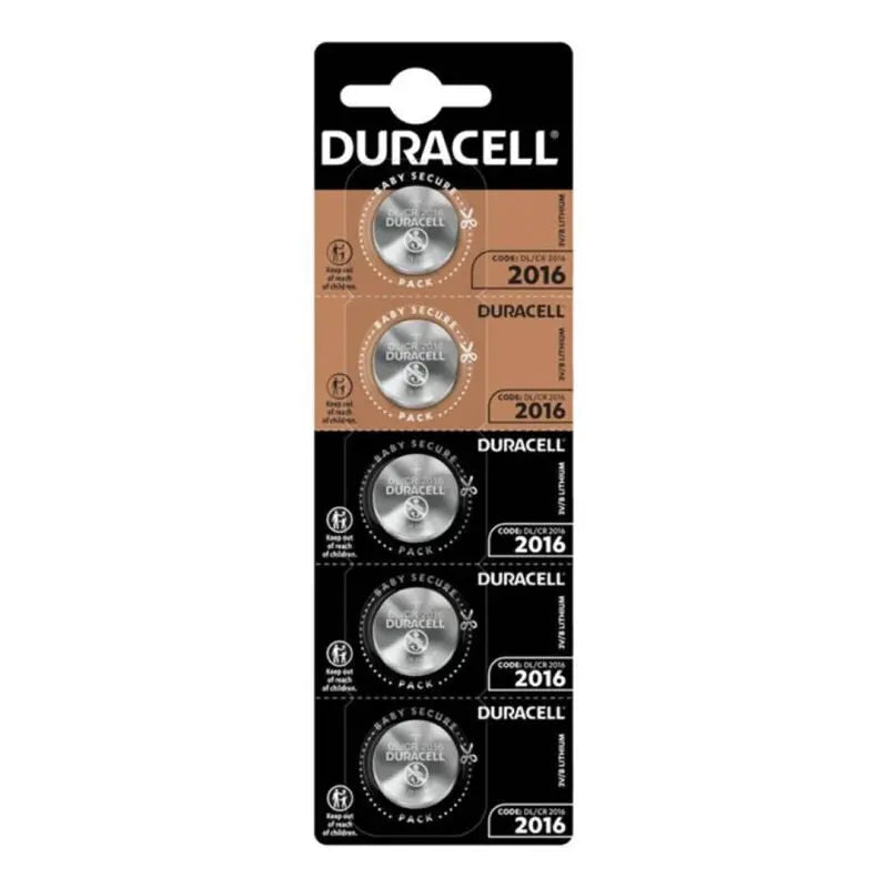 Piles bouton CR2016 lithium 3V lot de 5 - Duracell - DURACELL