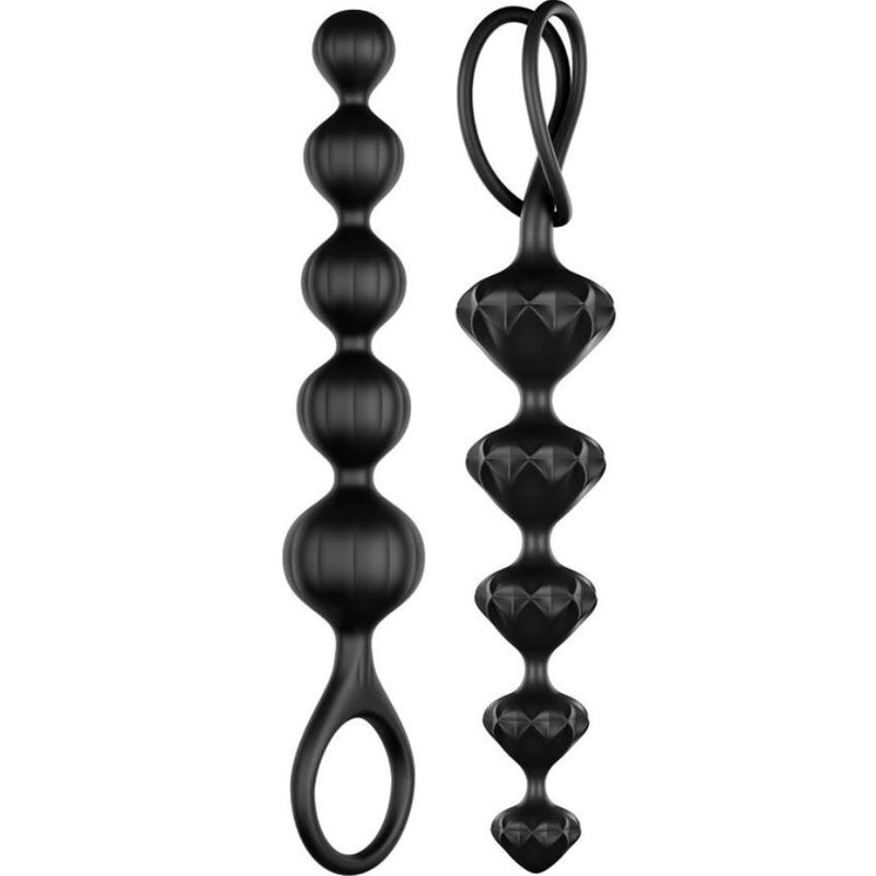 Satisfyer - Kit 2 Chapelets Anal Love Beads - Noir