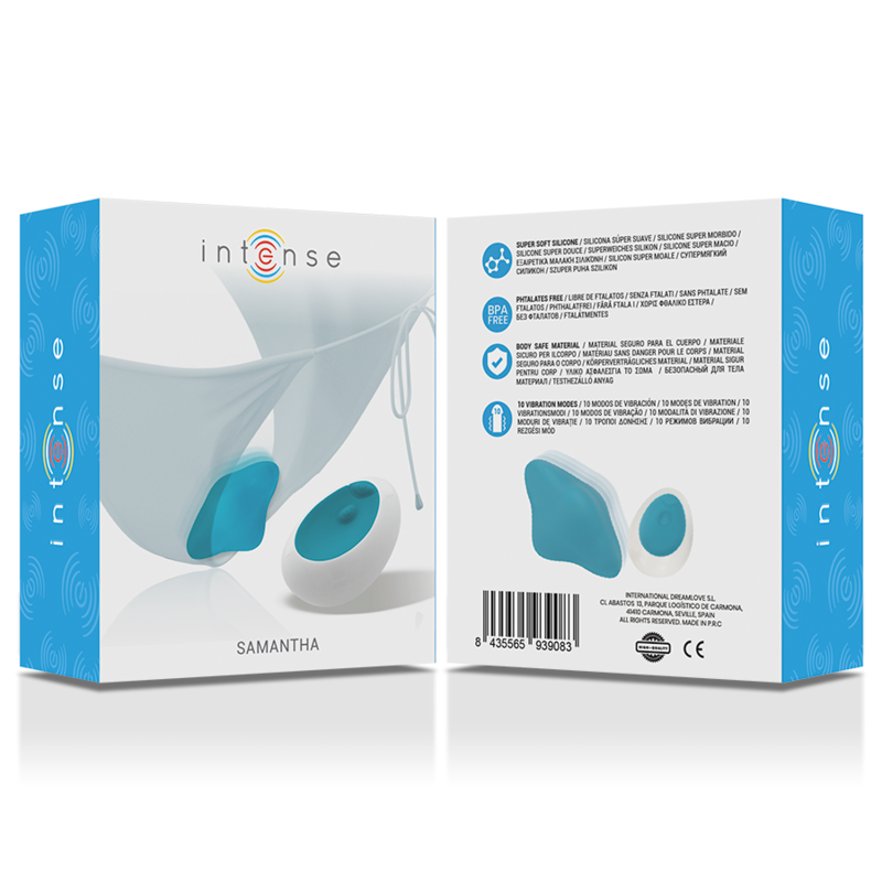 Intense Vibro de culotte avec Télécommande Samantha Bleu
