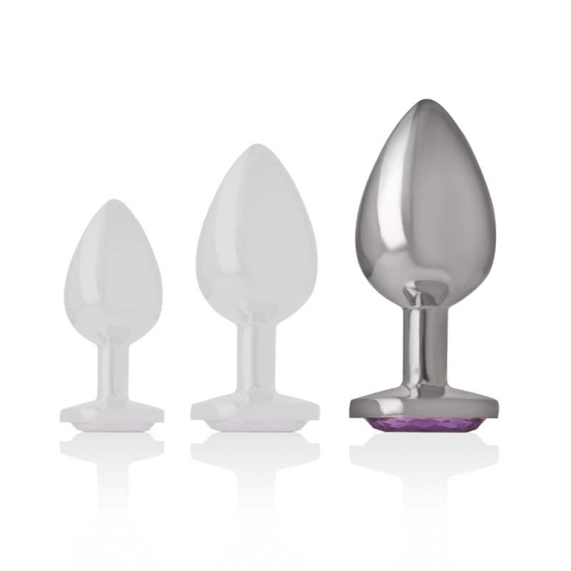 Intense - Plug en métal avec strass Taille L - Violet