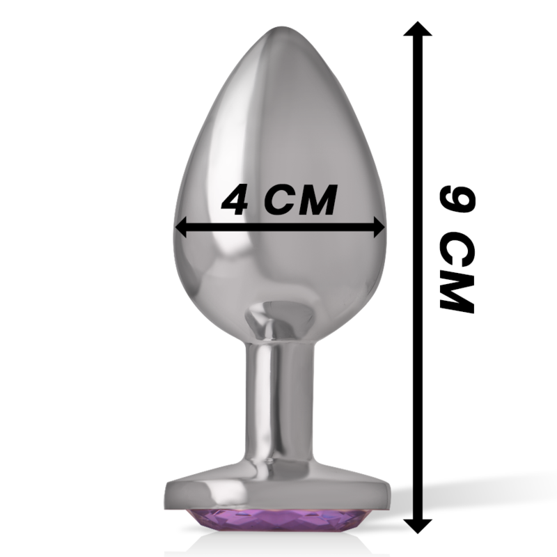 Intense - Plug en métal avec strass Taille L - Violet