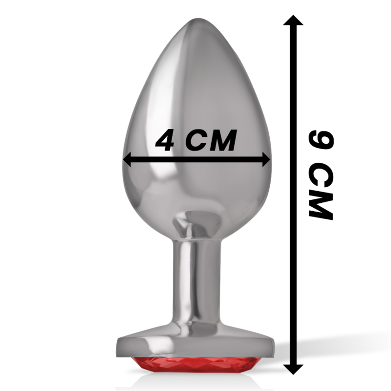 Intense – Bijou anal avec crystal Rouge – Taille L