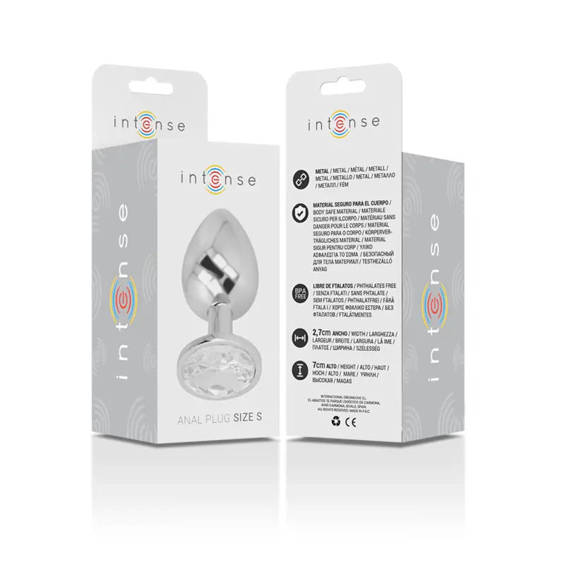 Plug Anal Bijou Intense Crystal Argent Taille S - Intense