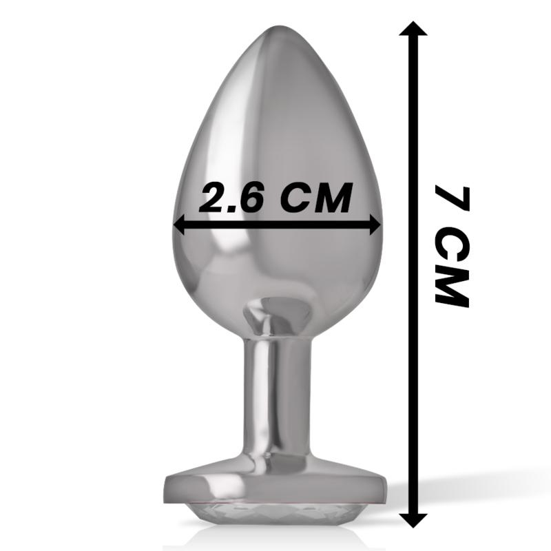 Intense - Plug Anal alu cristal Argent – Taille S
