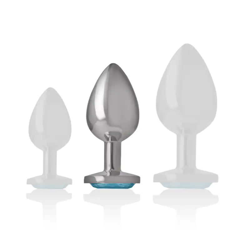 Plug Anal Métal Intense Cristal Bleu Taille M - Intense