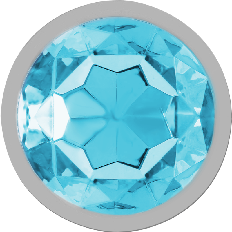 Intense - Plug Anal alu cristal Bleu – Taille M