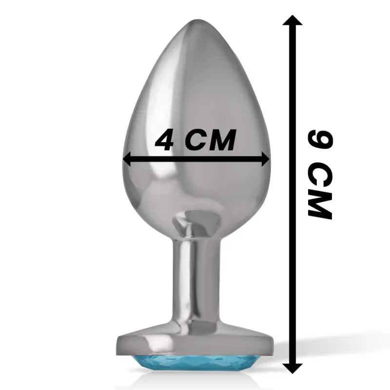 Plug Anal Métal Cristal Bleu Taille L - Intense