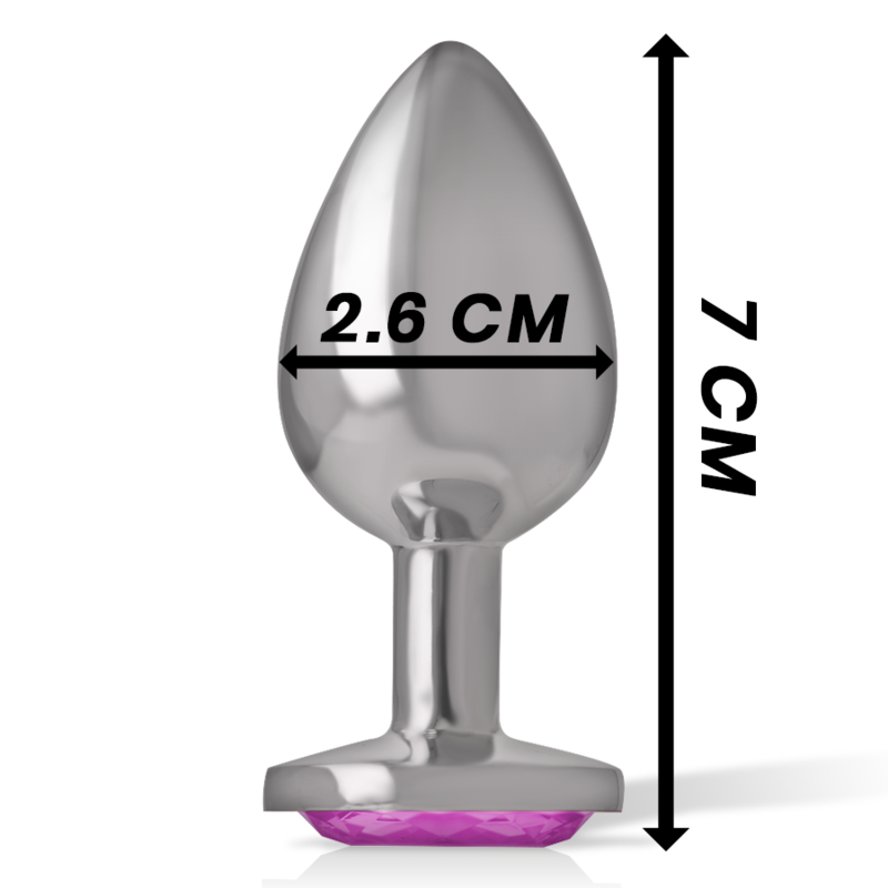Intense - plug anal en métal aluminium avec cristal rose taille s