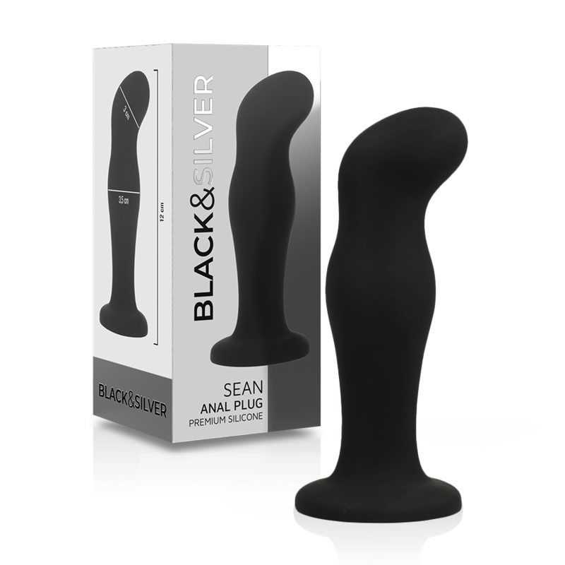 Plug Anal Sean Premium Silicone Noir - Black&Silver