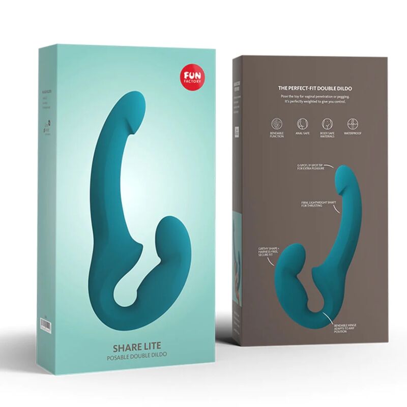 Fun factory - share lite double dildo bleu mer profonde