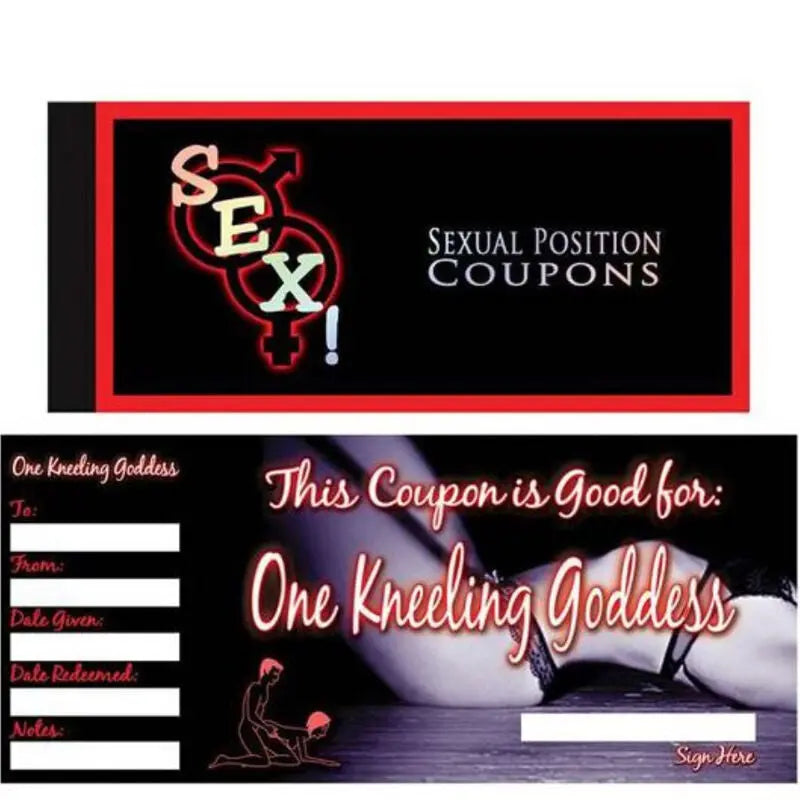 Carnet Coupons Positions Sexuelles - Kheper Games
