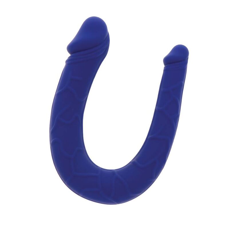 Get Real Double Gode en forme de U Bleu
