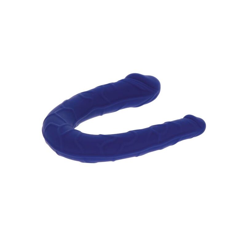Get Real Double Gode en forme de U Bleu