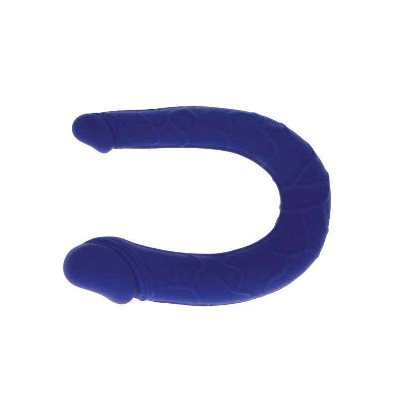 Get Real Double Gode en forme de U Bleu