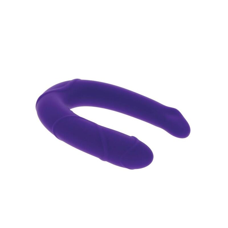 Get Real Double Gode en forme de U Violet