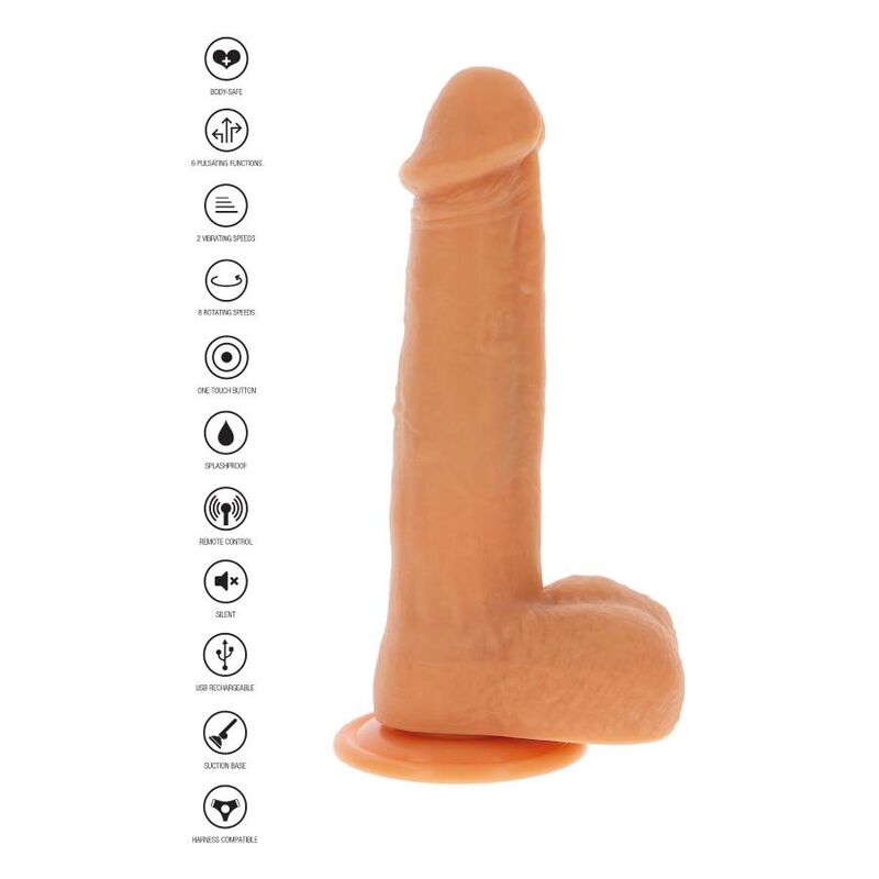 Gode Réaliste Vibrant à Billes Rotatives avec Ventouse - Get Real