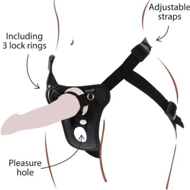 Harnais Strap-On Universel Noir Réglable - Get Real